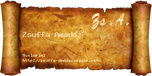 Zsuffa Amadé névjegykártya